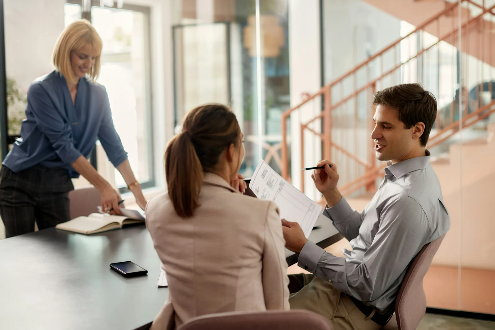 Creative financing specialists in a property consultation