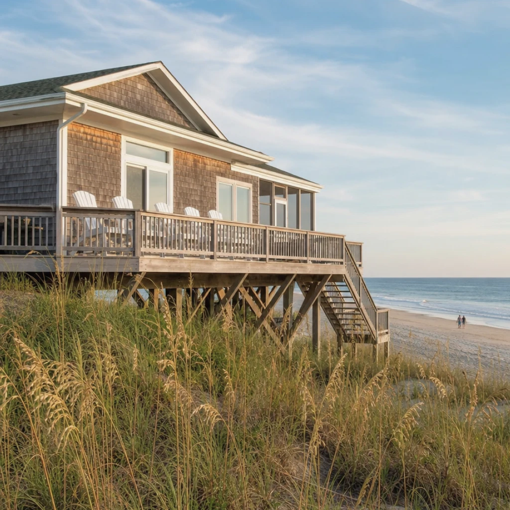 A coastal home above the dunes
